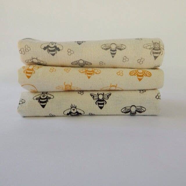 Bee Handprinted Tea Towel