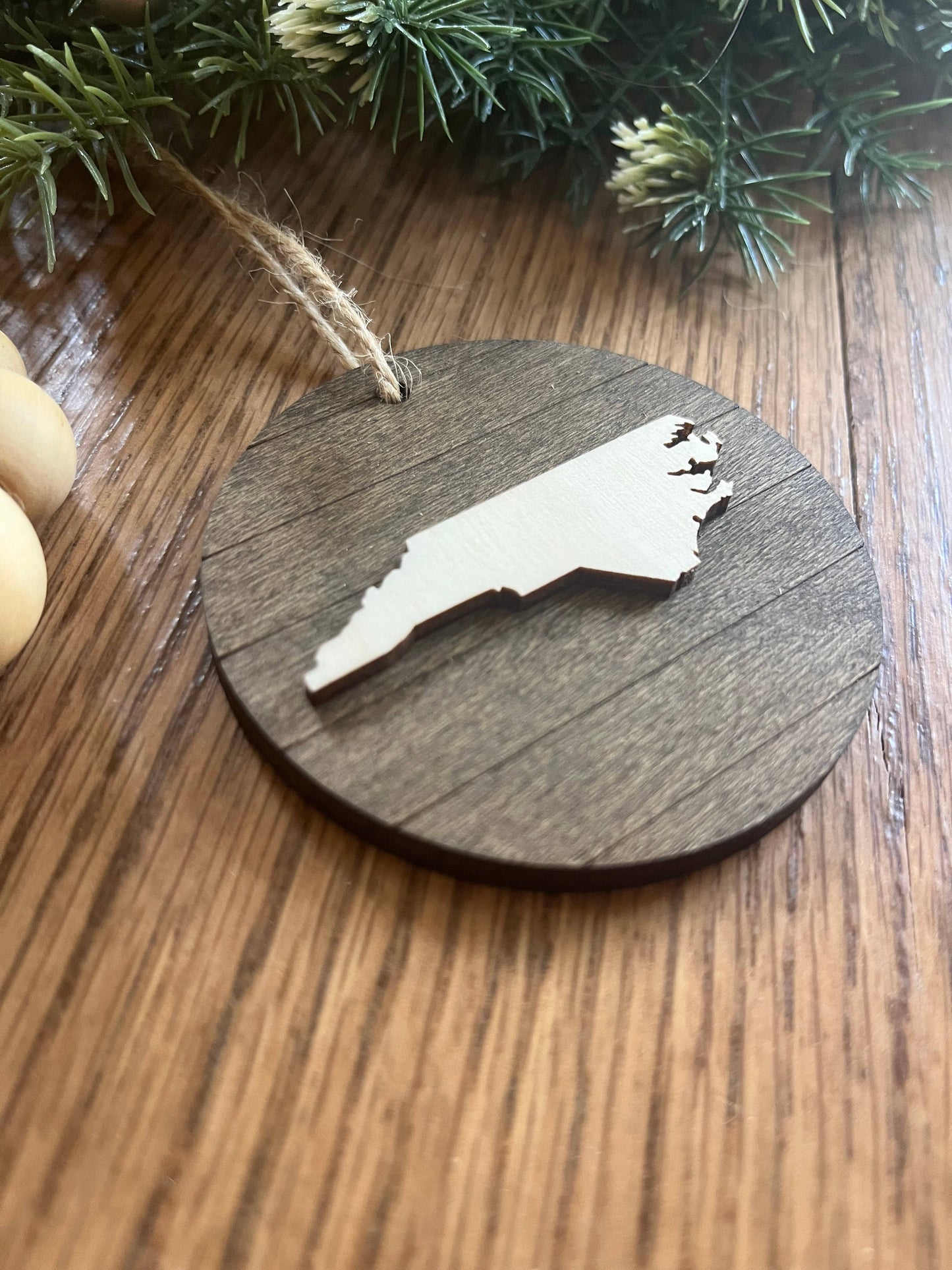 3D Raleigh North Carolina NC Wooden Christmas Ornament