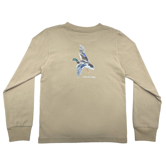 Mallard Boys Graphic Tee LS Taupe