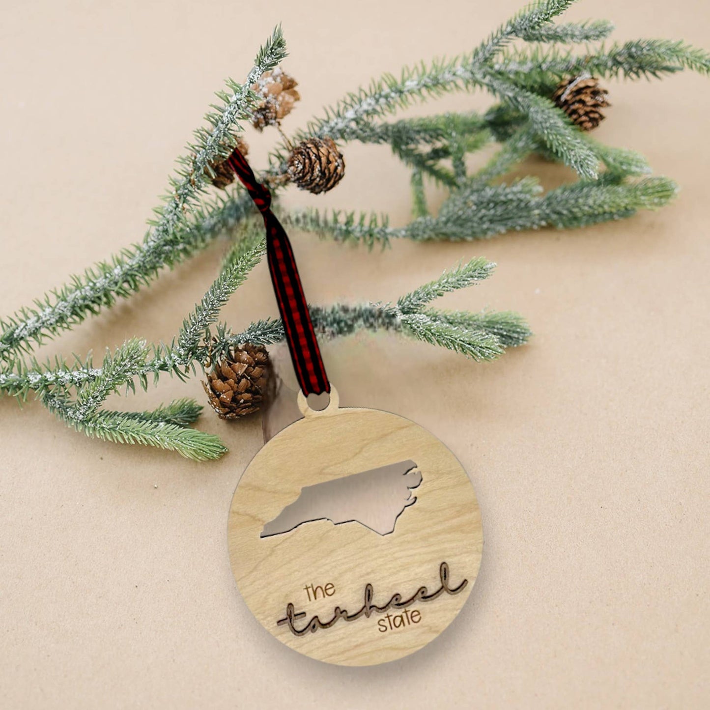 North Carolina Nickname Christmas Holiday Ornament
