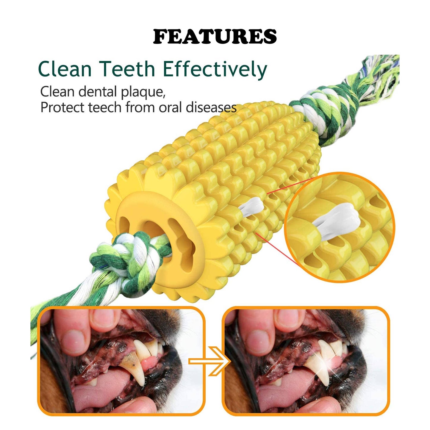 Corn Stick Dental Cleaning Dog Chew Toy