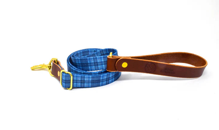 Whiskey Leatherworks Adjustable Tartan Dog Leash