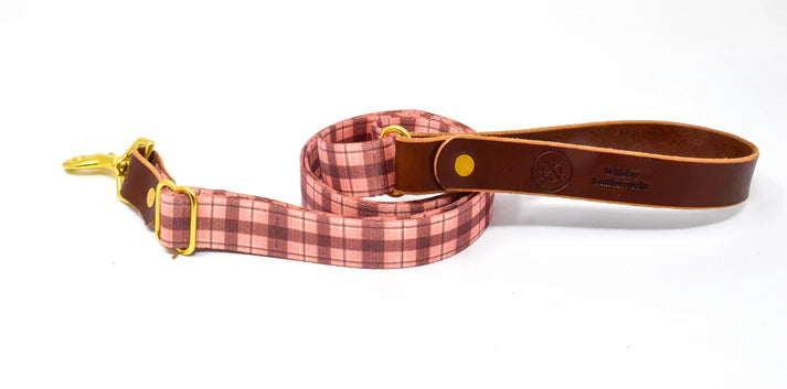 Whiskey Leatherworks Adjustable Tartan Dog Leash