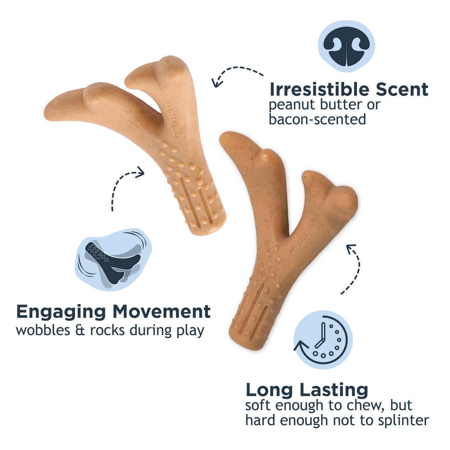 Peanut Butter-Scented Antler Chew Dog Toy