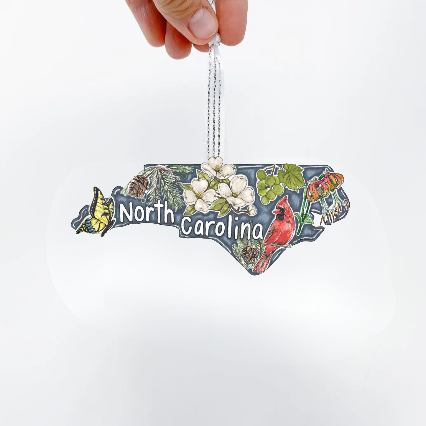 Acrylic North Carolina State Favorites Ornament