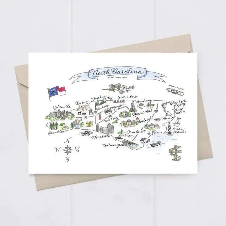 North Carolina Folded Greeting Card