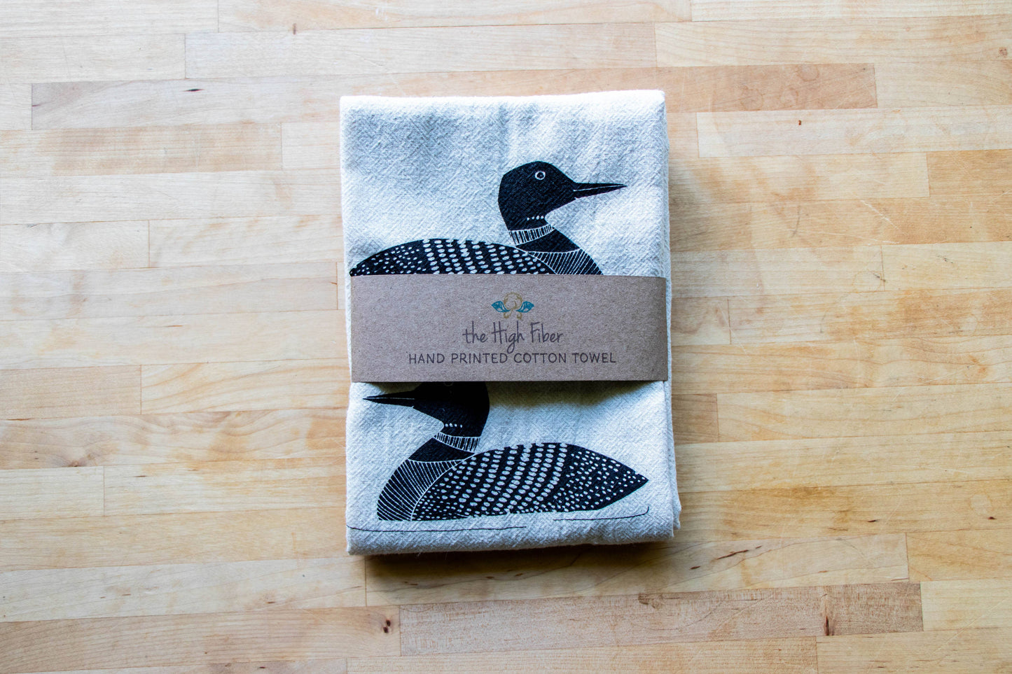 Duck Handprinted Tea Towel