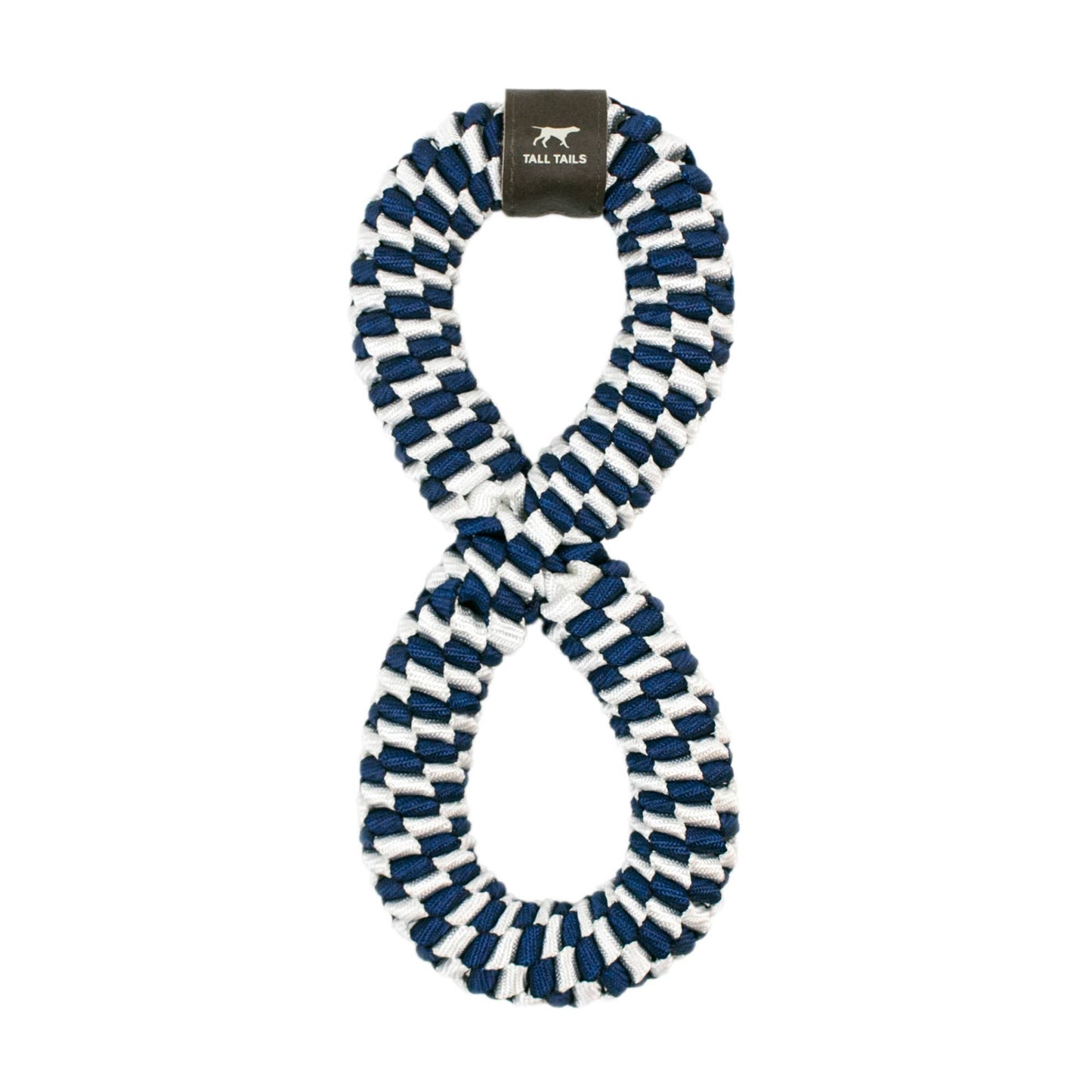 Tall Tails Navy Braided Infinity Dog Tug Toy