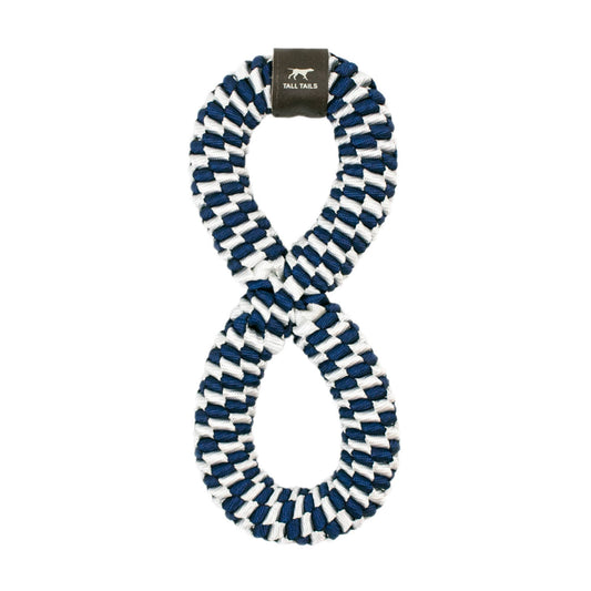 Tall Tails Navy Braided Infinity Dog Tug Toy