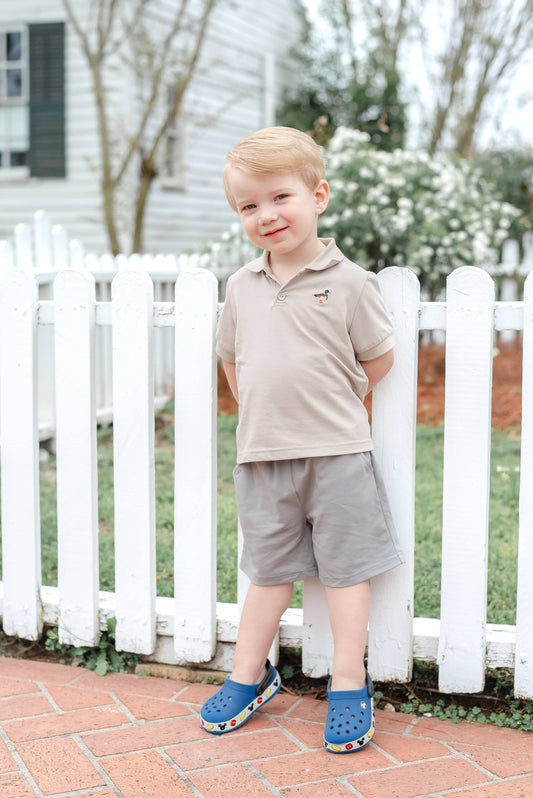 Light Brown Mallard Duck Golf Polo Shirt