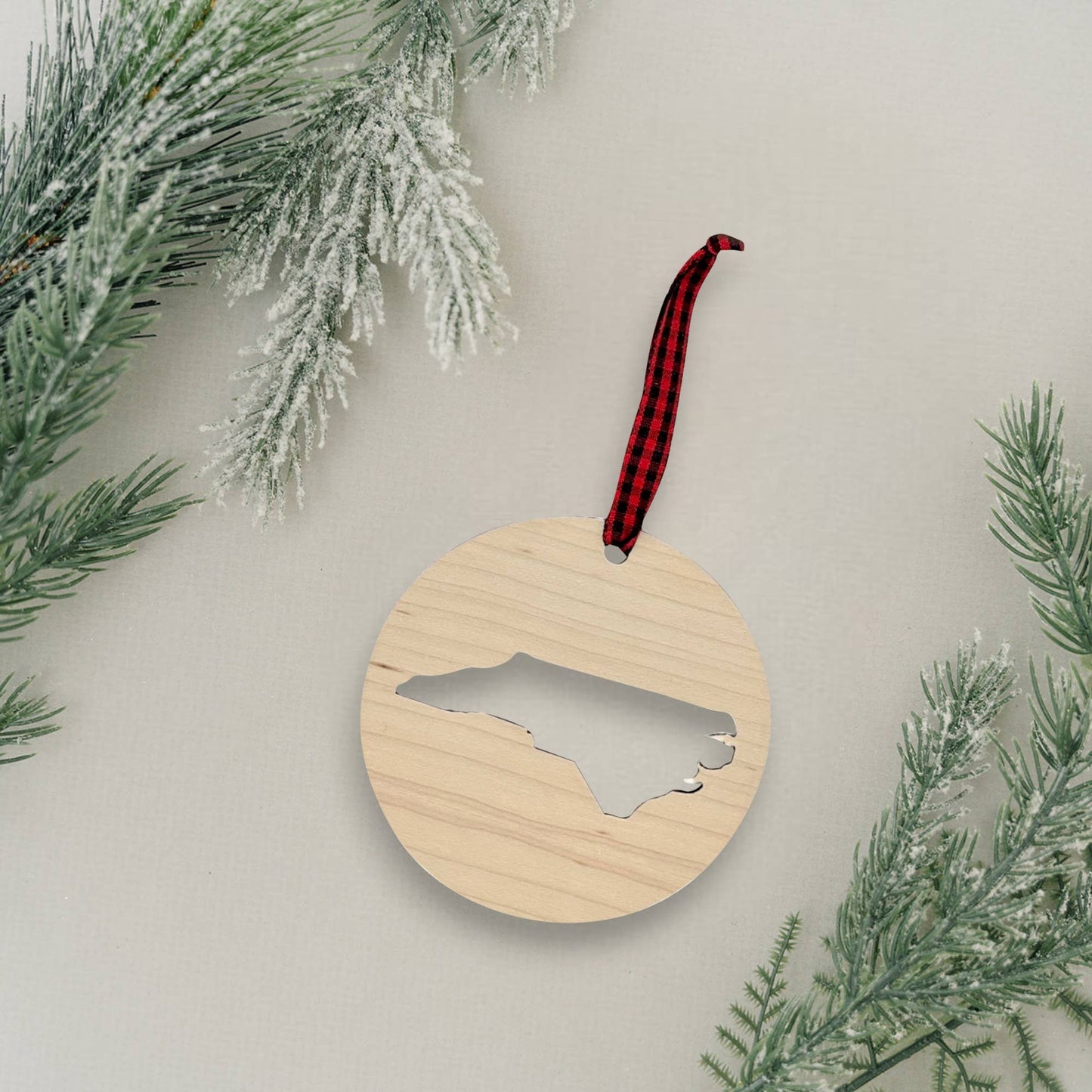 North Carolina Cut-Out Christmas Holiday Ornament