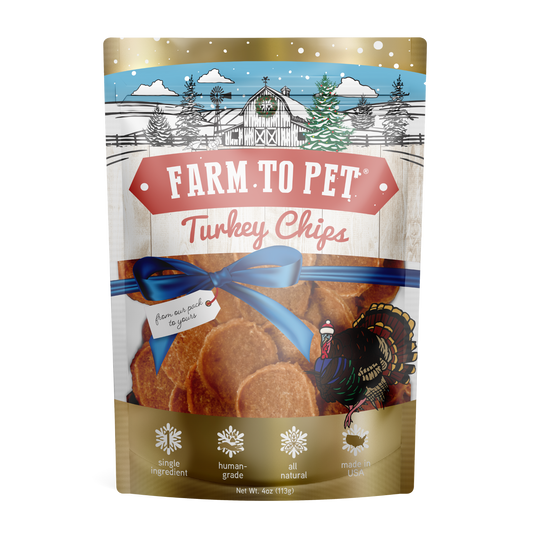 Holiday Turkey Chips Dog Treats (4 oz)
