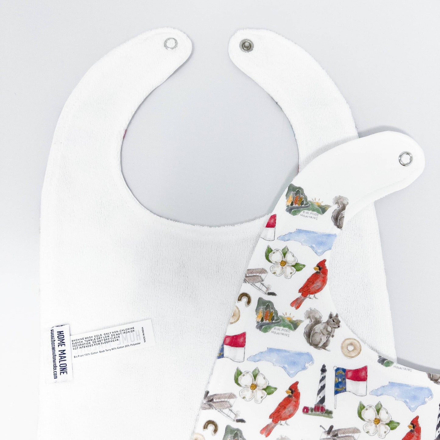 North Carolina Icons Baby Bib