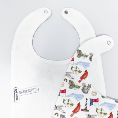 North Carolina Icons Baby Bib