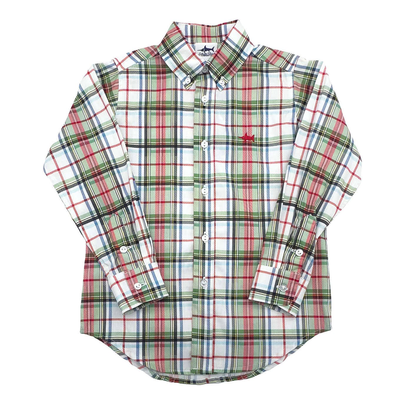 Carter Oxford Boys Shirt Creme Plaid 