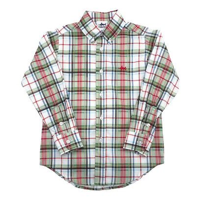 Carter Oxford Boys Shirt Creme Plaid 