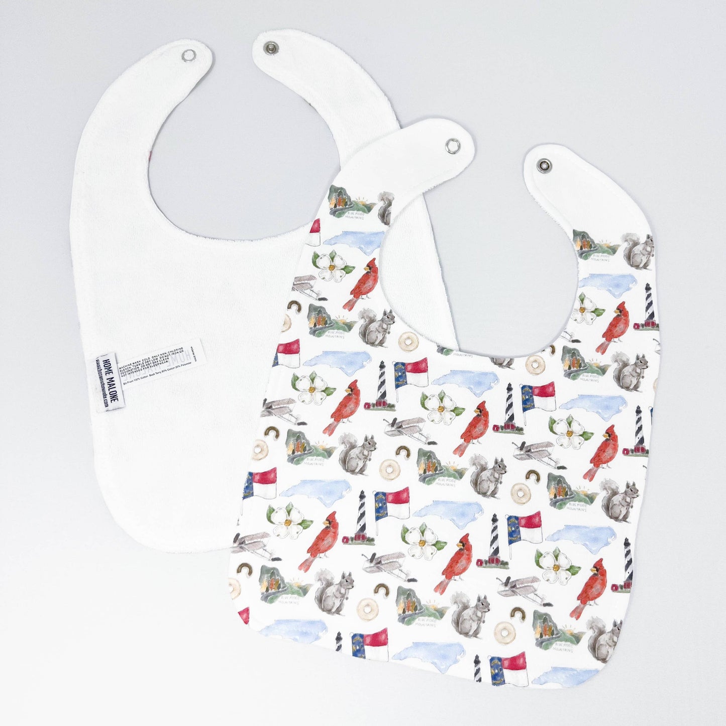 North Carolina Icons Baby Bib