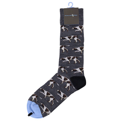 EXTRAFINE MERINO WOOL POINTER  DOG IN CHARCOAL