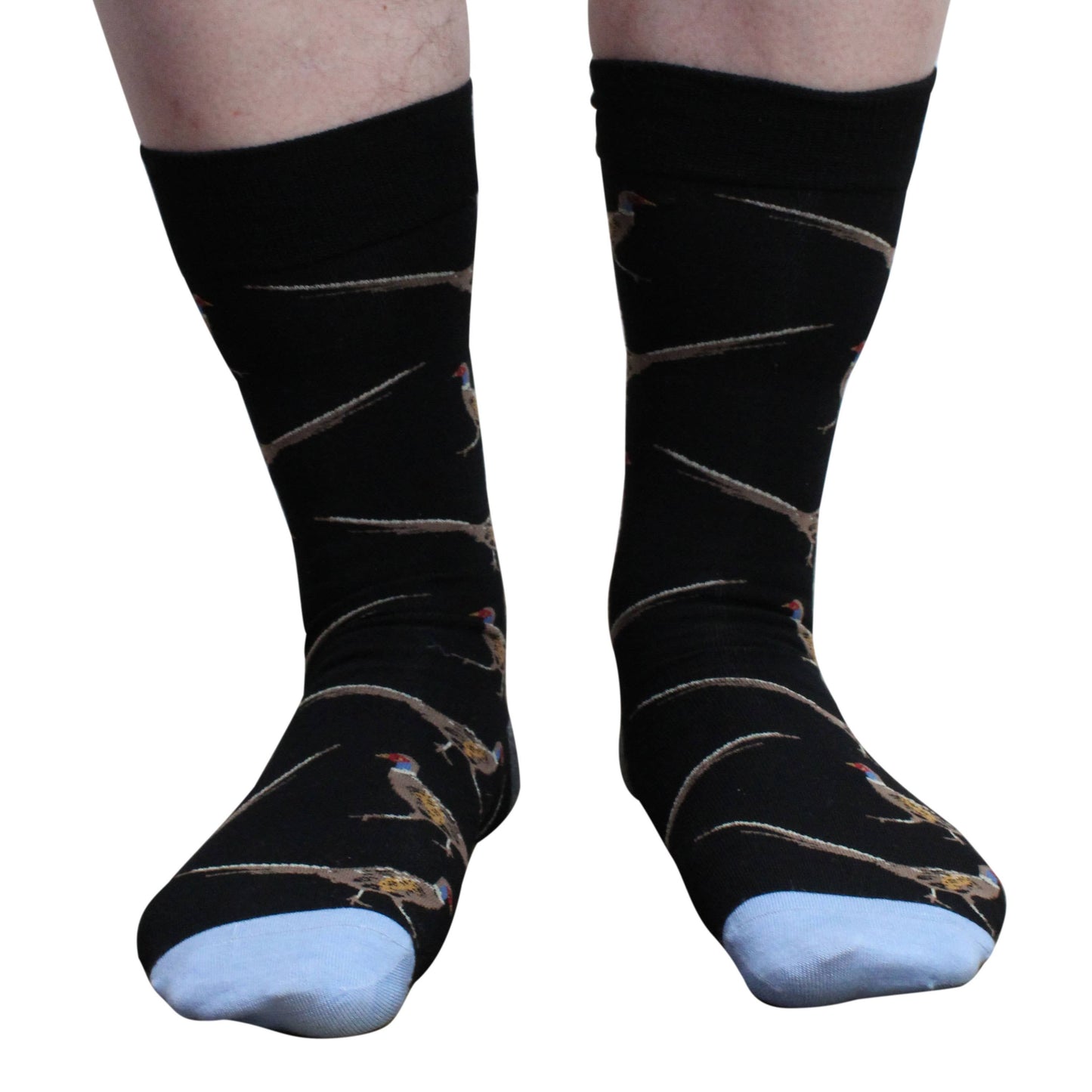 EXTRAFINE MERINO WOOL PHEASANT BIRD IN BLACK