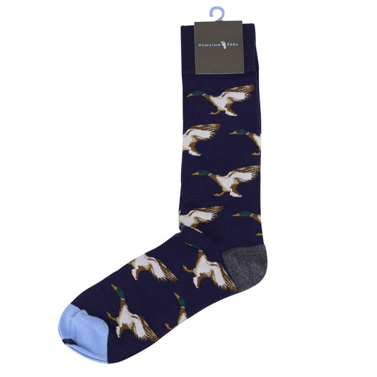 EXTRAFINE MERINO WOOL MALLARD DUCK IN NAVY
