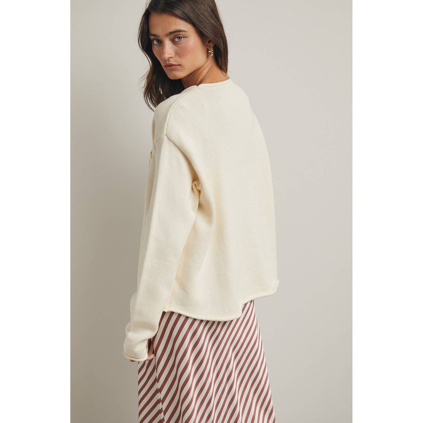 FLYING DUCK DUO KNIT SWEATER / WL25-12148