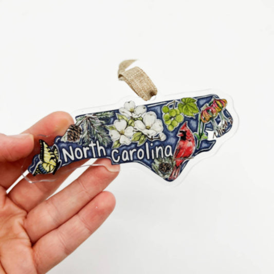 Acrylic North Carolina State Favorites Ornament