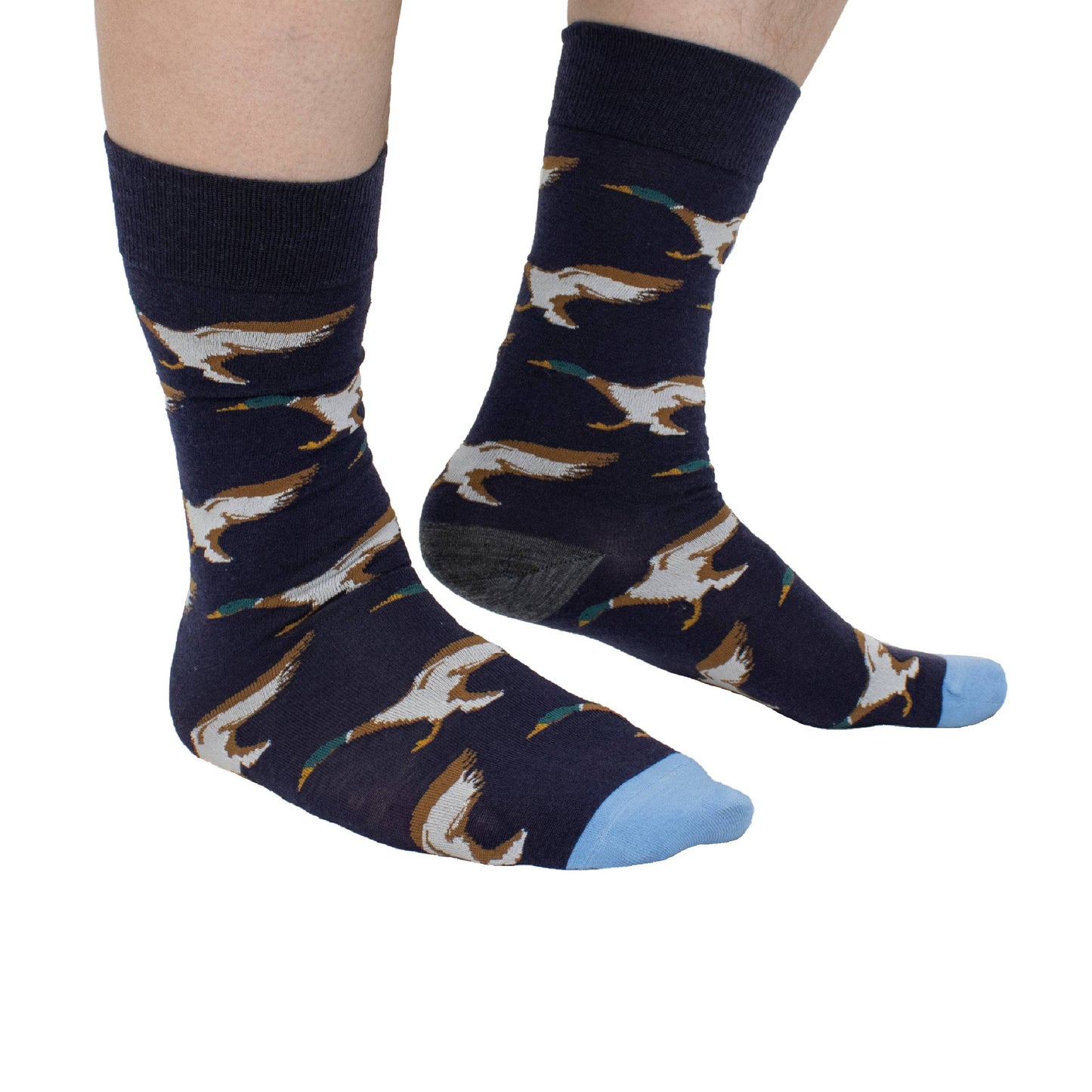 EXTRAFINE MERINO WOOL MALLARD DUCK IN NAVY