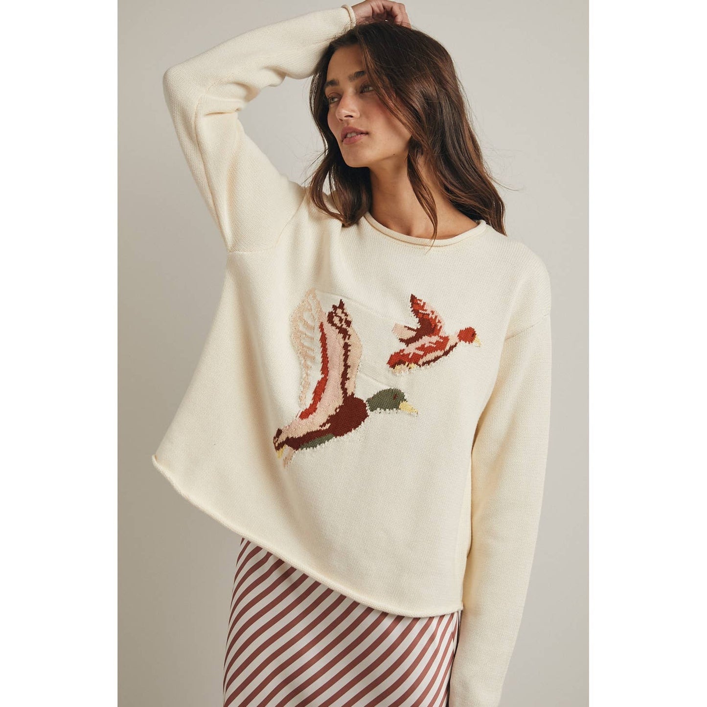 FLYING DUCK DUO KNIT SWEATER / WL25-12148