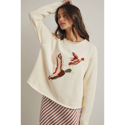FLYING DUCK DUO KNIT SWEATER / WL25-12148