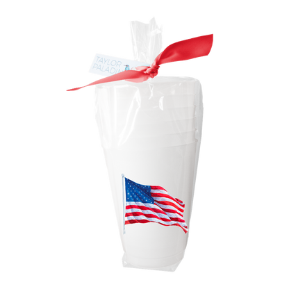 American Flag Frosted Cups | Set of 6
