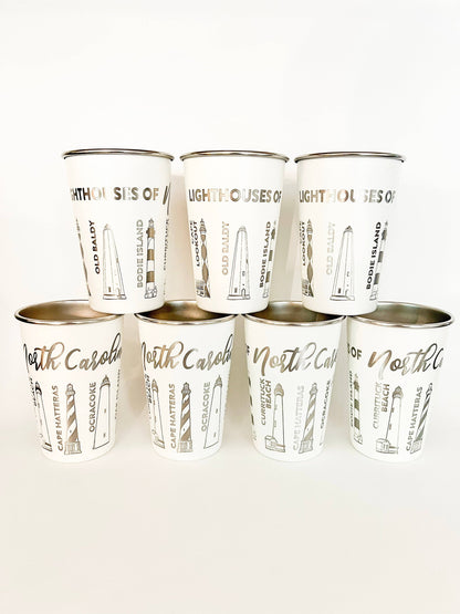 NC Lighthouses Engraved Pint Cup