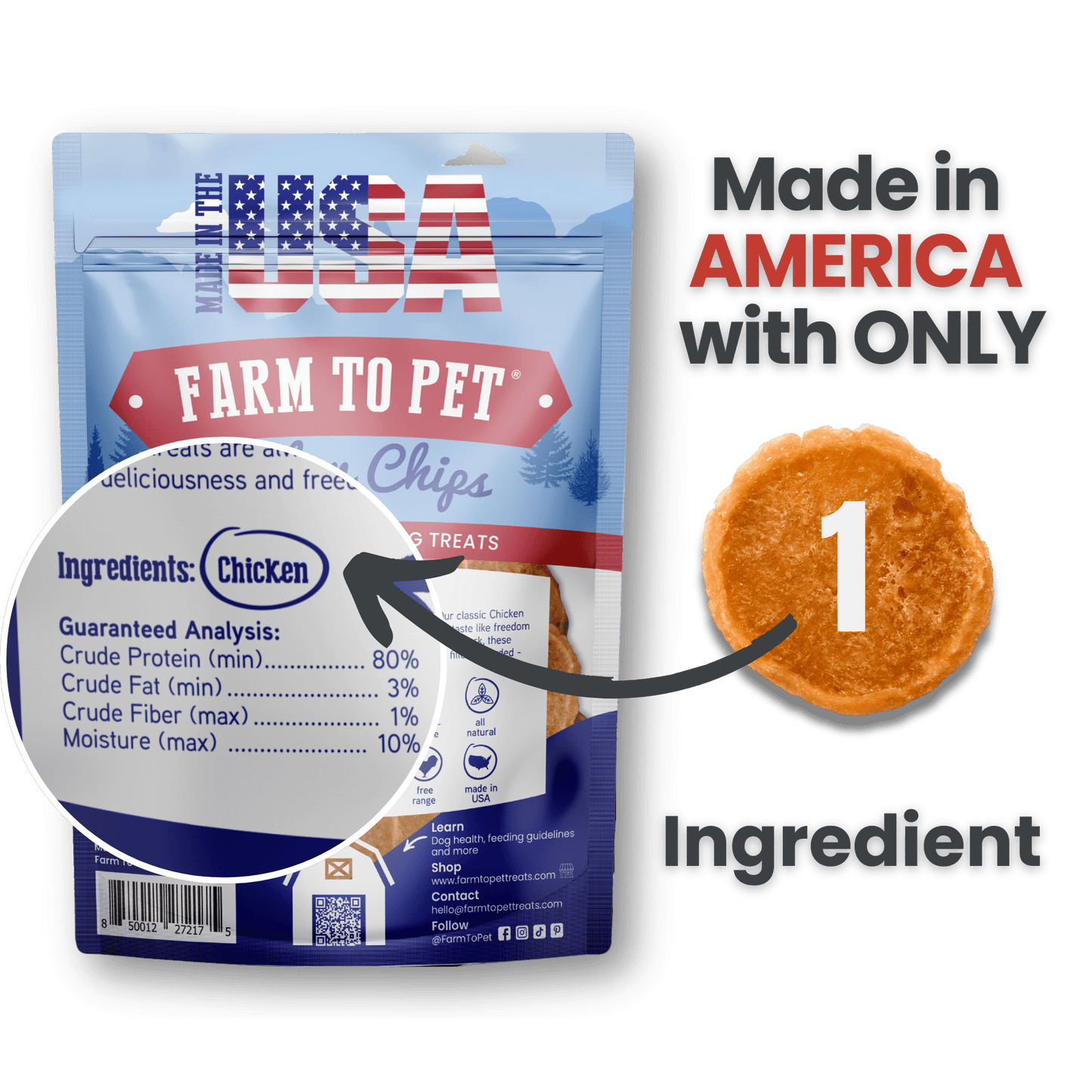Americana Chicken Chips Dog Treats
