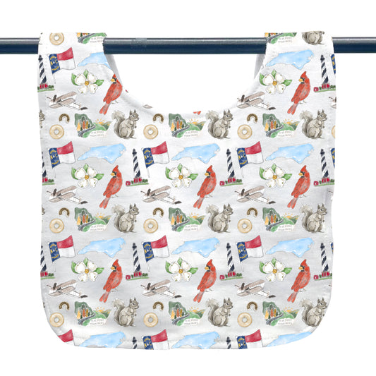 North Carolina Icons Baby Bib