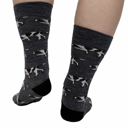 EXTRAFINE MERINO WOOL POINTER  DOG IN CHARCOAL