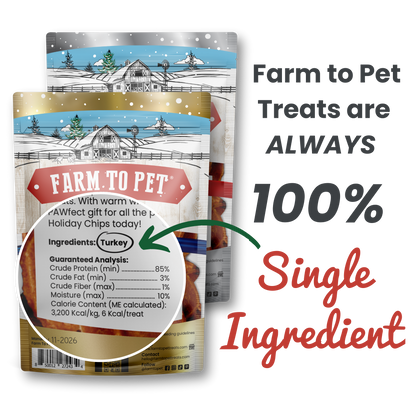 Holiday Turkey Chips Dog Treats (4 oz)