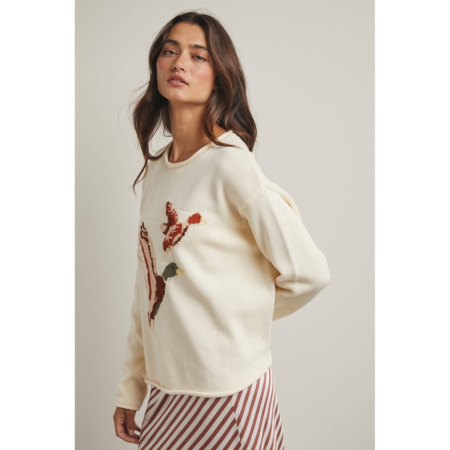 FLYING DUCK DUO KNIT SWEATER / WL25-12148