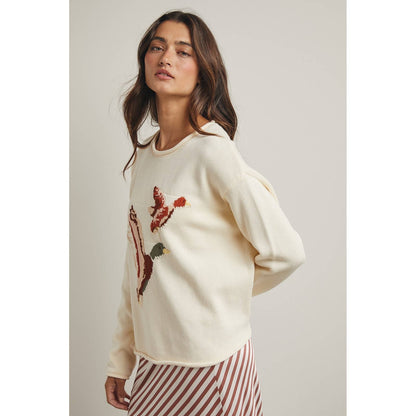 FLYING DUCK DUO KNIT SWEATER / WL25-12148