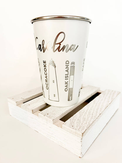 NC Lighthouses Engraved Pint Cup