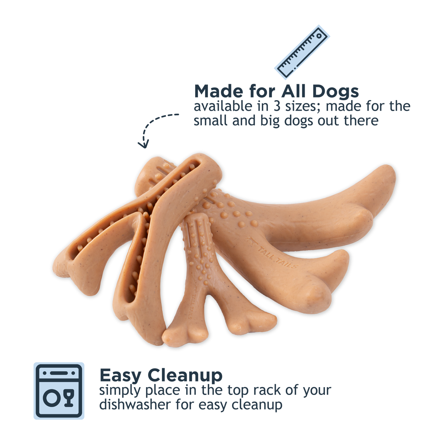 Peanut Butter-Scented Antler Chew Dog Toy - Medium