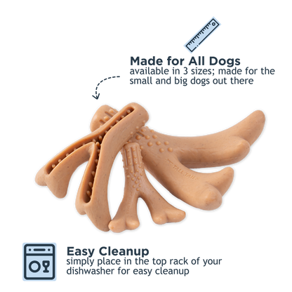 Peanut Butter-Scented Antler Chew Dog Toy - Medium