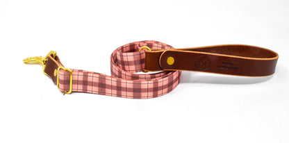 Whiskey Leatherworks Adjustable Tartan Dog Leash
