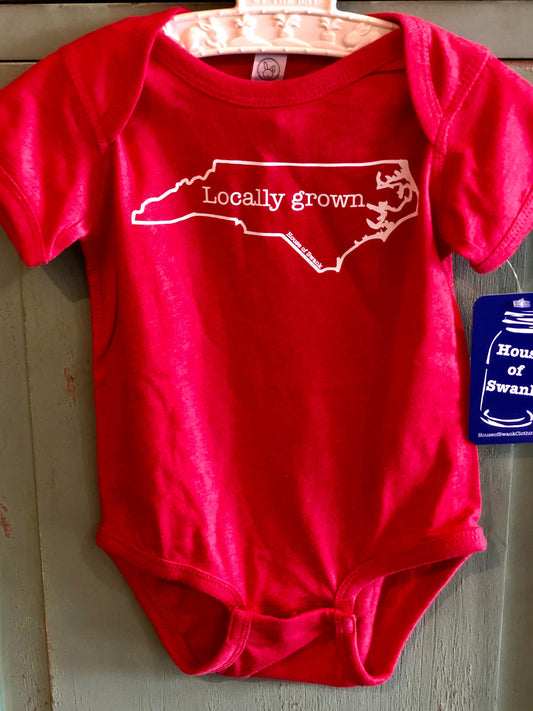 Locally Grown NC Baby Onesie