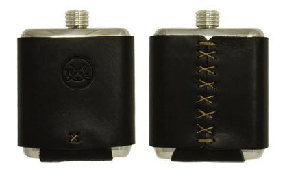 Stainless Steel Whiskey Leatherworks North State Logo Flask