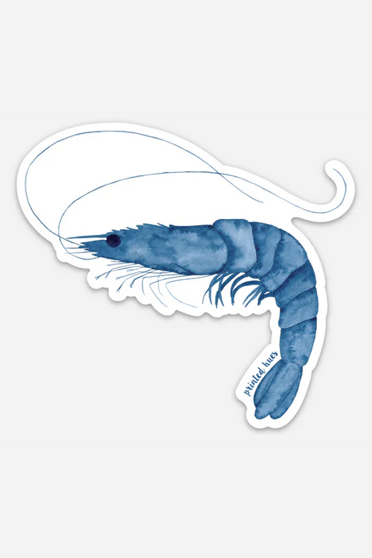 Printed Hues Shrimp Sticker