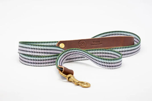 Whiskey Leatherworks Fixed Length - Fish & Upland Print Dog Leash