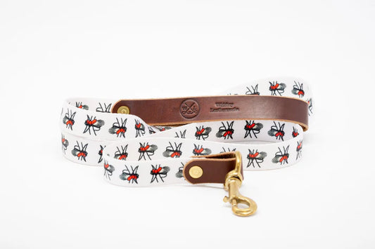 Whiskey Leatherworks Fixed Length - Fly-Print Dog Leash