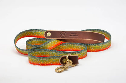 Whiskey Leatherworks Fixed Length - Fish & Upland Print Dog Leash