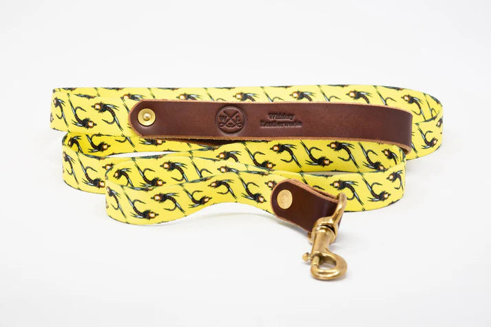 Whiskey Leatherworks Fixed Length - Fly-Print Dog Leash
