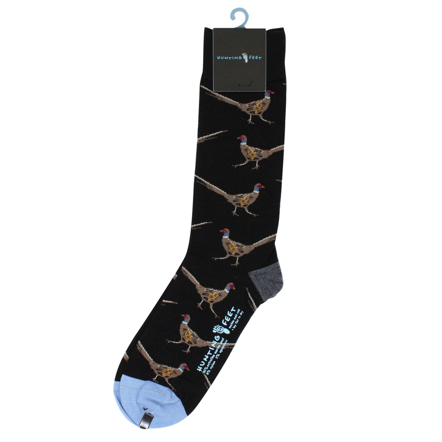EXTRAFINE MERINO WOOL PHEASANT BIRD IN BLACK