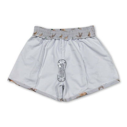 Duck print boys summer swim trunks